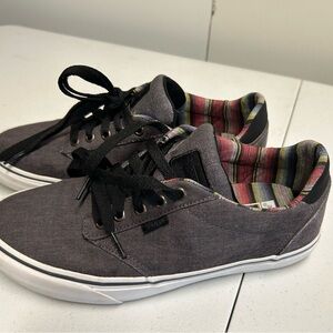 Vans Charcoal Sneakers with Multicolor Lining